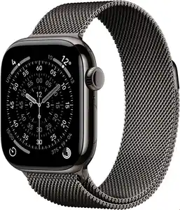 Apple Watch Series 11 (42mm) GPS+5G Smartwatch Titan mit Milanaise Armband schiefer/schiefer