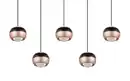 Bild 4 von LED-Pendelleuchte Orbit, schwarz/coffee, 5-flammig, 100 cm, inkl. Dimmfunktion