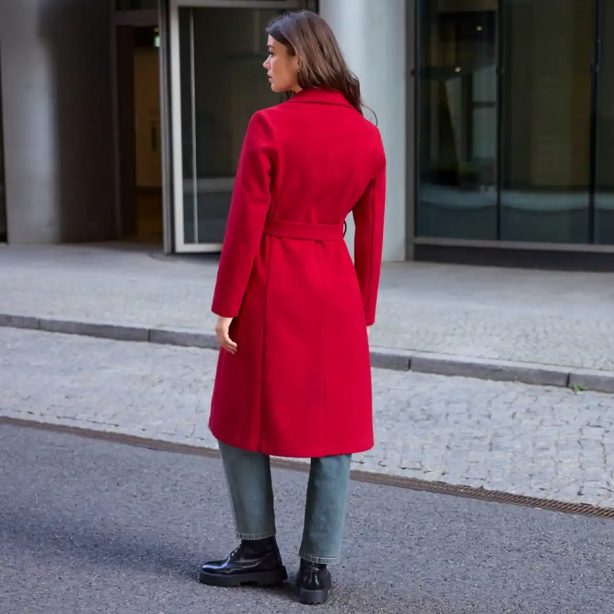 Bild 4 von Damen-Mantel mit Gürtel