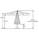 Bild 3 von Schneider Balkonschirme Oslo 300 cmx 200 cm Grün mit Knickfunktion