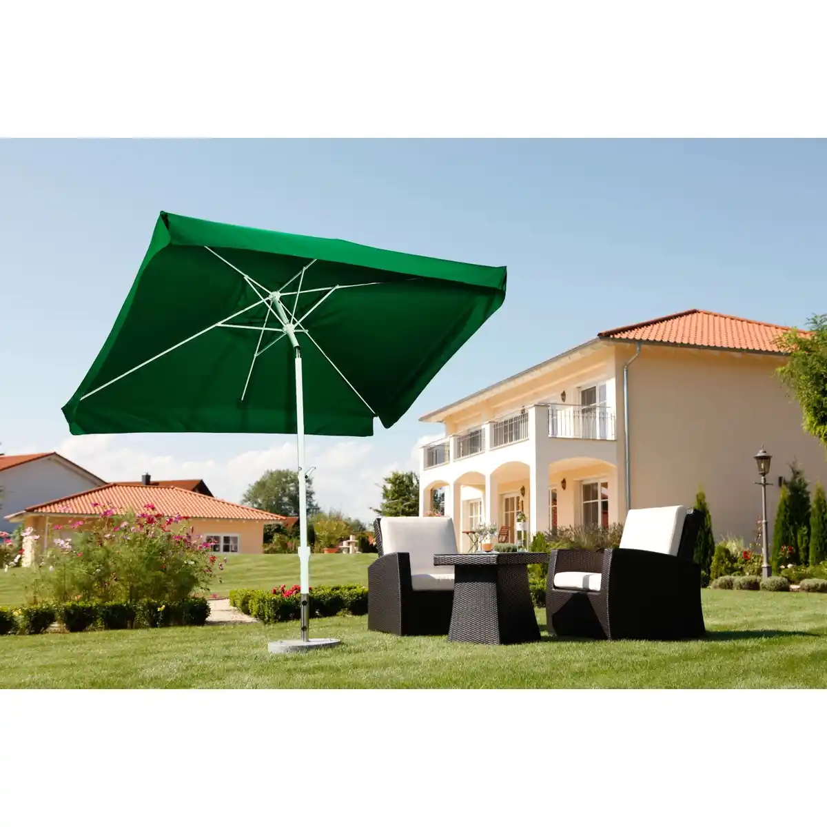 Bild 2 von Schneider Balkonschirme Oslo 300 cmx 200 cm Grün mit Knickfunktion