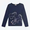 Bild 1 von Kinder-Mädchen-Langarmshirt mit Rundhalsausschnitt