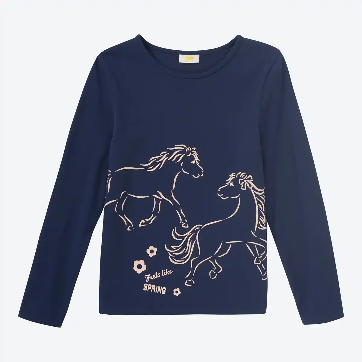 Bild 1 von Kinder-Mädchen-Langarmshirt mit Rundhalsausschnitt