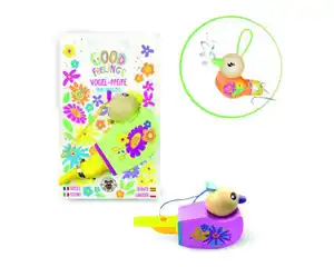 Vogelpfeife Holz 3fach sort.