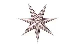 Papier Stern Stripe, dunkelrot/weiß, 60 cm