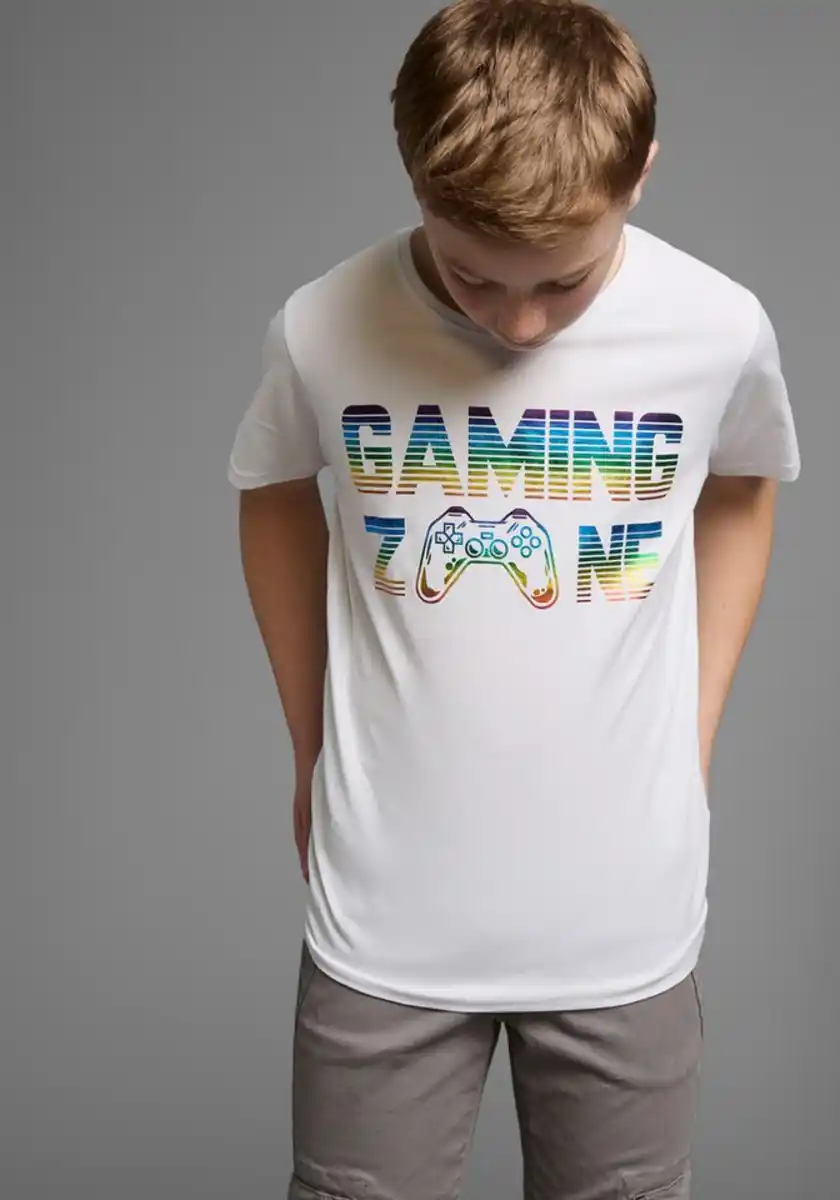 Bild 1 von KIDSWORLD T-Shirt GAMING ZONE, Spruch, Weiß