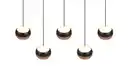 Bild 3 von LED-Pendelleuchte Orbit, schwarz/coffee, 5-flammig, 100 cm, inkl. Dimmfunktion