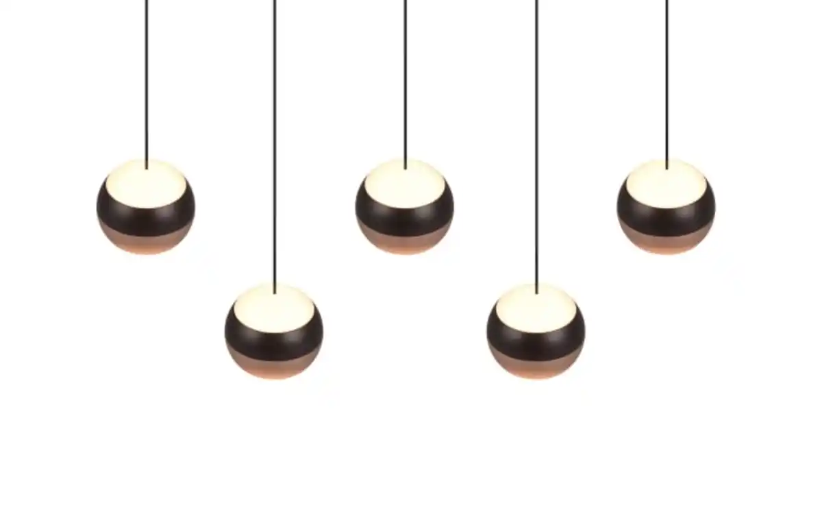 Bild 3 von LED-Pendelleuchte Orbit, schwarz/coffee, 5-flammig, 100 cm, inkl. Dimmfunktion