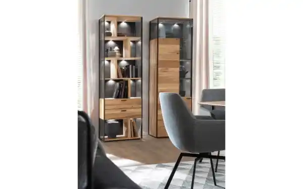 Bild 4 von Schöner Wohnen Kollektion - Vitrine Andra, Eiche rustico/anthrazit, 207 cm