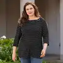 Bild 1 von Damen-Langarmshirt mit Bootausschnitt, große Größen