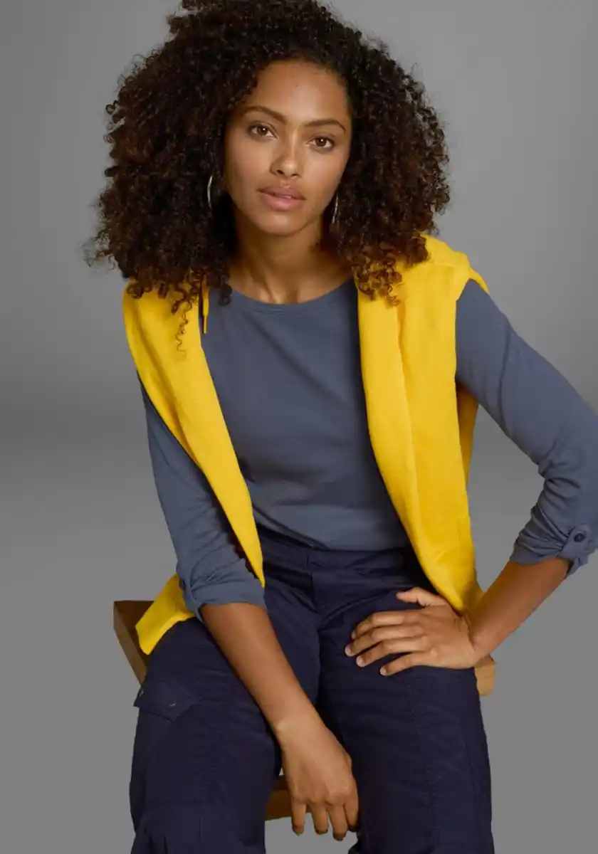 Bild 1 von KangaROOS Langarmshirt mit fixierbaren turn-up Ärmel, Blau