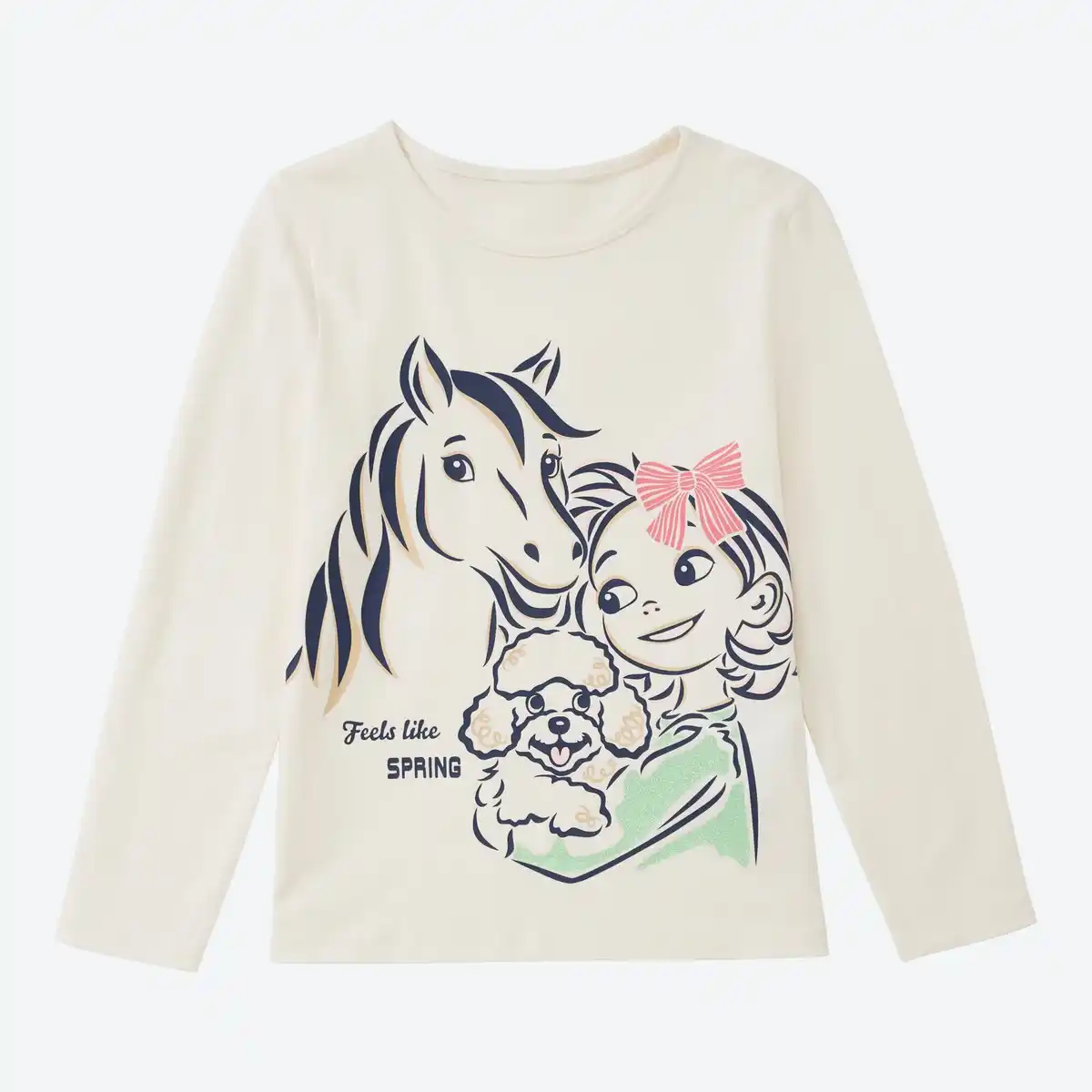 Bild 1 von Kinder-Mädchen-Langarmshirt mit Frontaufdruck