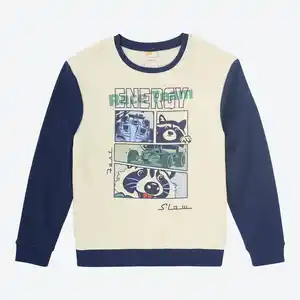 Kinder-Jungen-Sweatshirt mit Rundhalsausschnitt