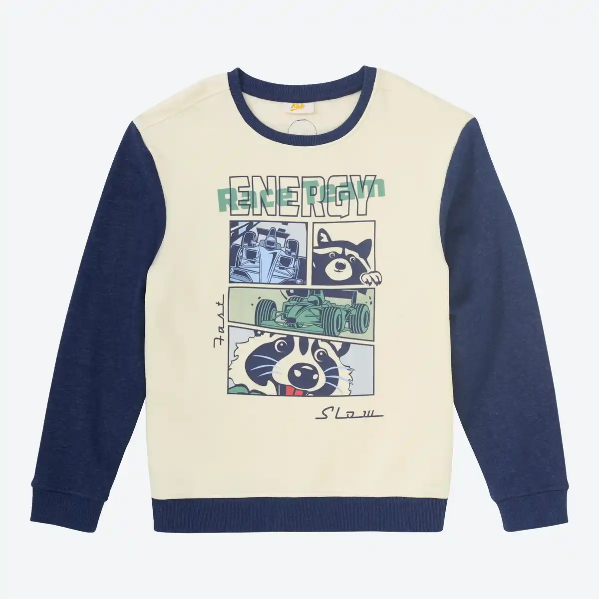 Bild 1 von Kinder-Jungen-Sweatshirt mit Rundhalsausschnitt
