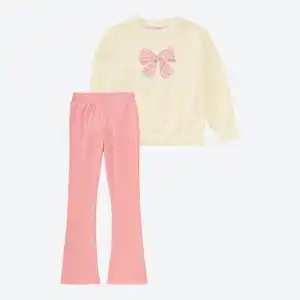 Kinder-Mädchen-Set mit Glitzerdruck, 2-teilig