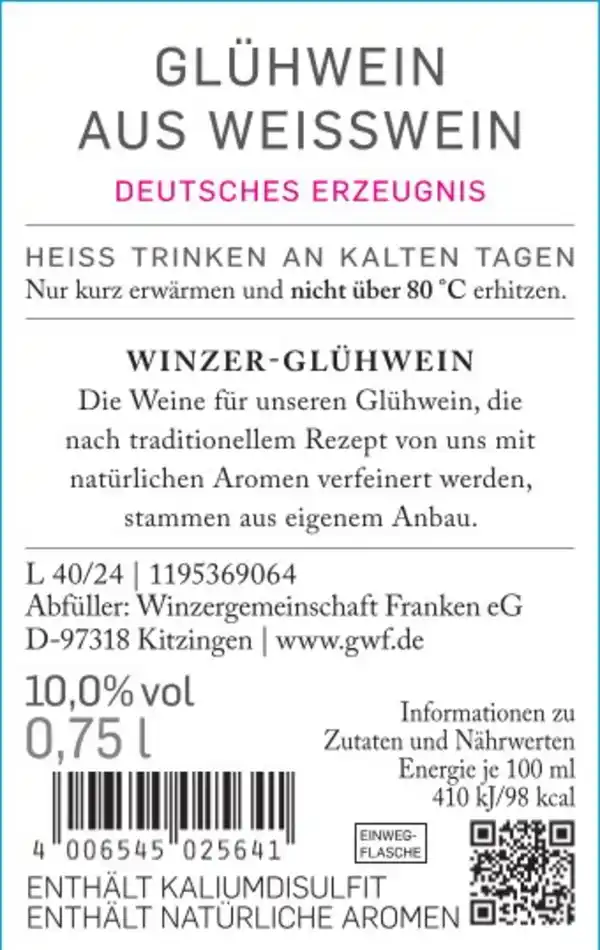 Bild 3 von Winzerglühwein aus Weißwein 0,75l