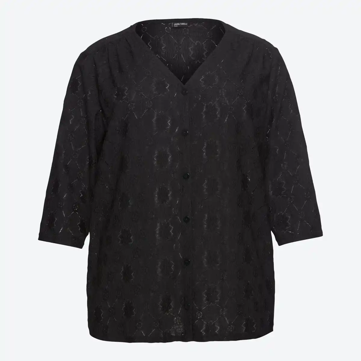 Bild 3 von Damen-Langarmshirt mit Knopfleiste, große Größen