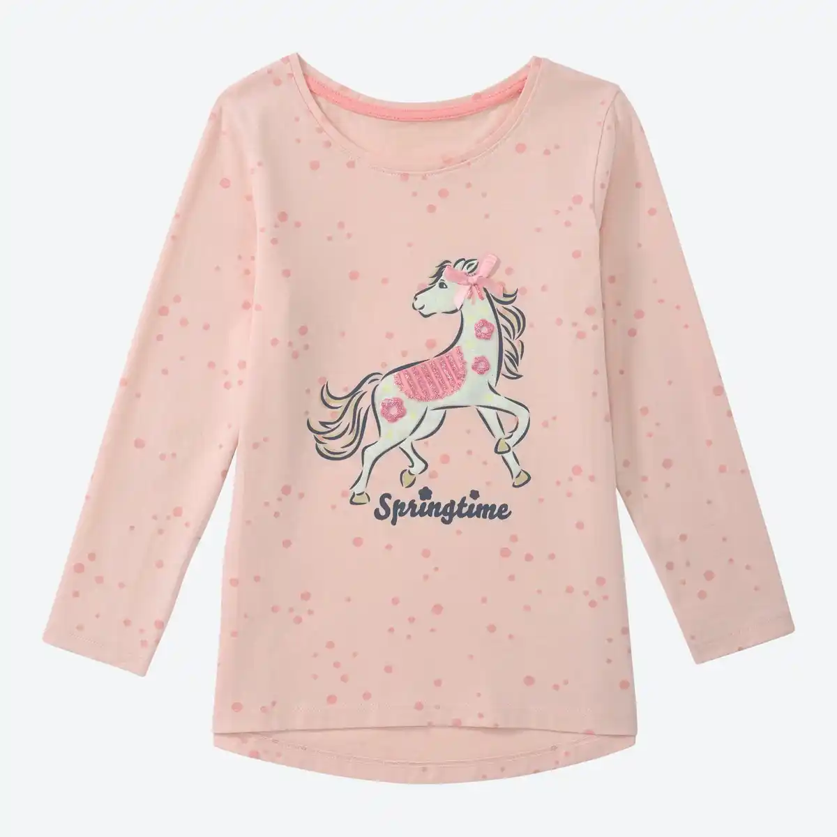 Bild 1 von Kinder-Mädchen-Shirt mit Pferde-Aufdruck