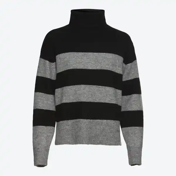 Bild 3 von Damen-Ringelpullover mit Rollkragen