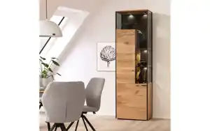 Schöner Wohnen Kollektion - Vitrine Andra, Eiche rustico/anthrazit, 207 cm