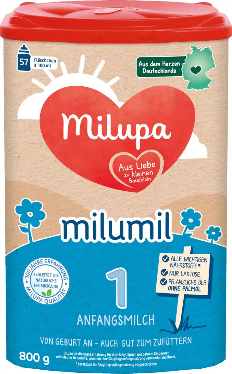 Bild 1 von Milupa Milumil 1 Anfangsmilch von Geburt an, 800 g