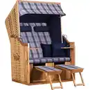 Bild 1 von Trendy by Devries Strandkorb Trend 10+ Dessin 745 Natur Akazie FSC®