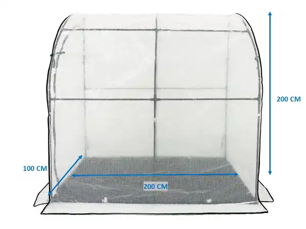 Bild 3 von Ganzjahres-Gewächshaus mit isolierender Bodenmatte, ca. 200x100x200 cm – Transparent
