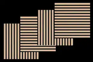 ELEPHANT Akustik Paneel Square, 4er Set, Light Oak