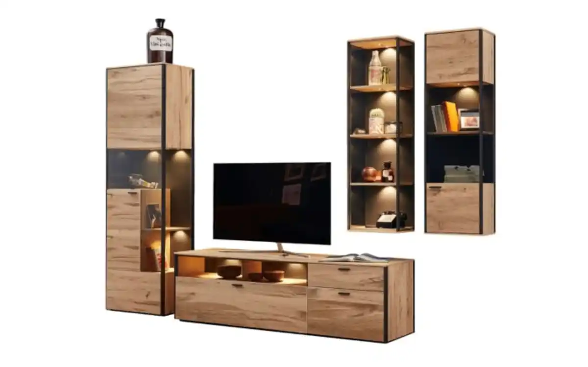 Bild 2 von Schöner Wohnen Kollektion - Wohnwand Andra, Eiche rustico/anthrazit