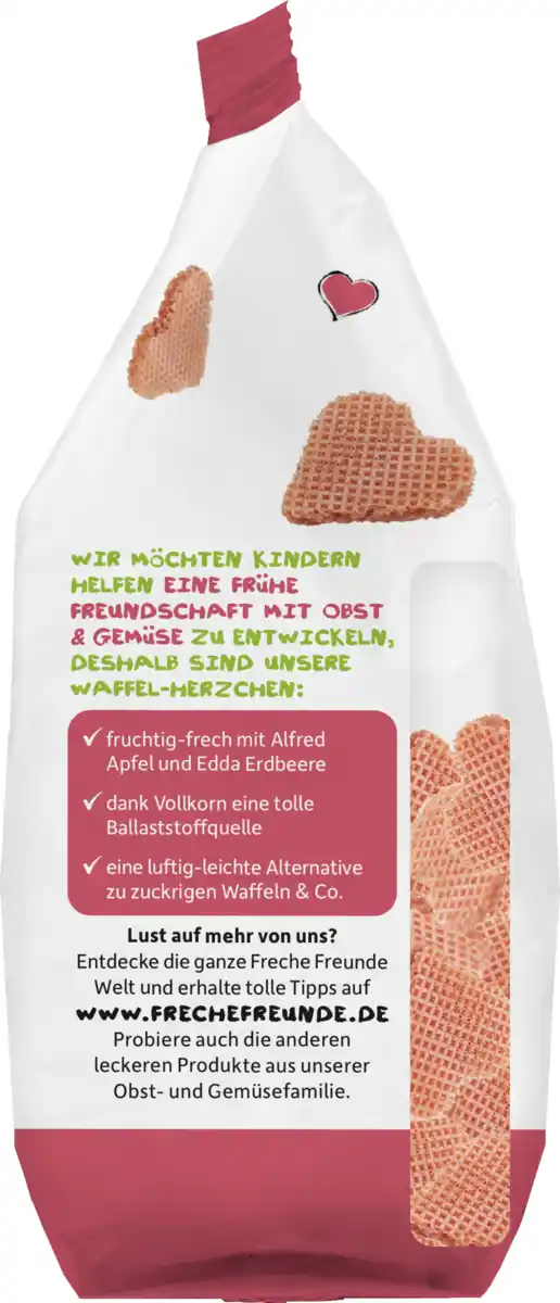 Bild 2 von Freche Freunde Bio Waffel-Herzchen Apfel-Erdbeere, 25 g