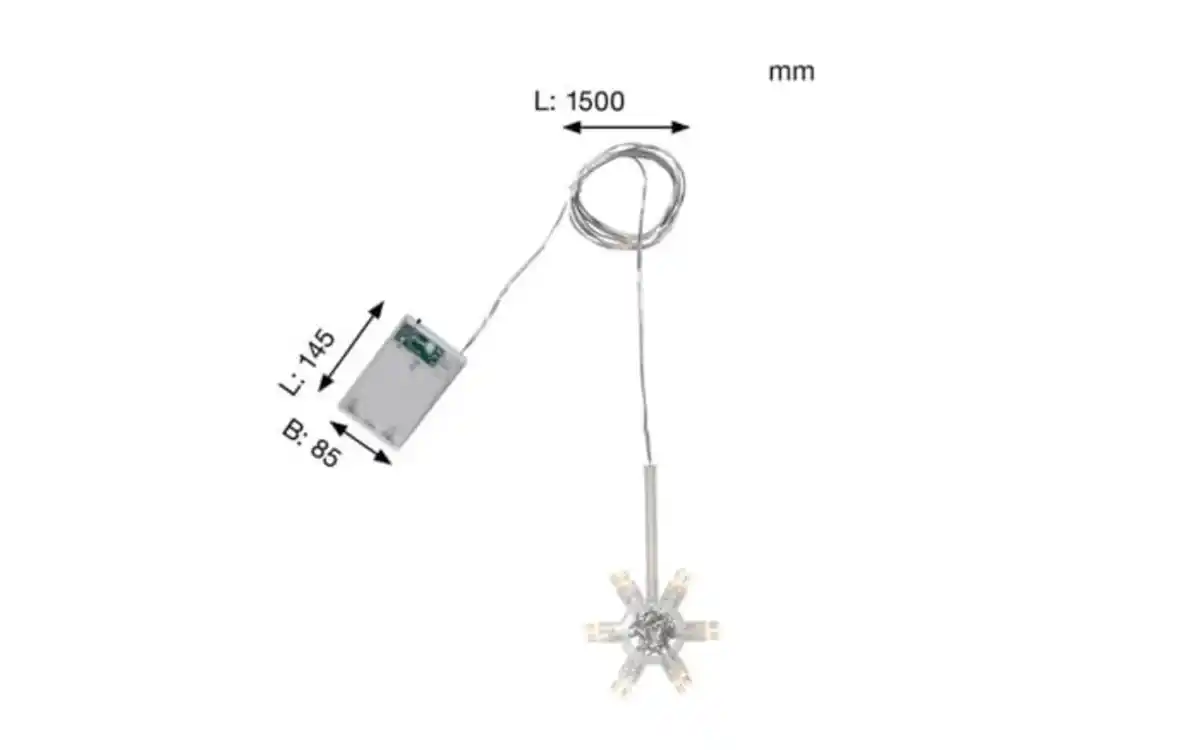 Bild 3 von Lichterkette für Papiersterne Lighty, transparent, 150 cm