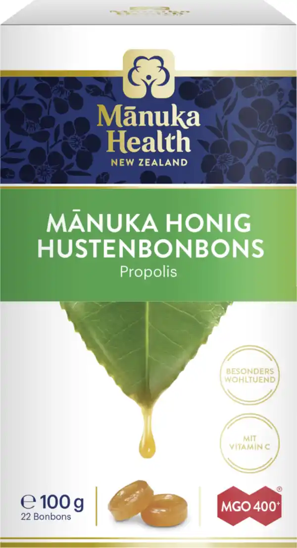Bild 1 von manuka health Manuka Honig Hustenbonbons MGO 400+ mit der Kraft reiner Propolis, 100 g