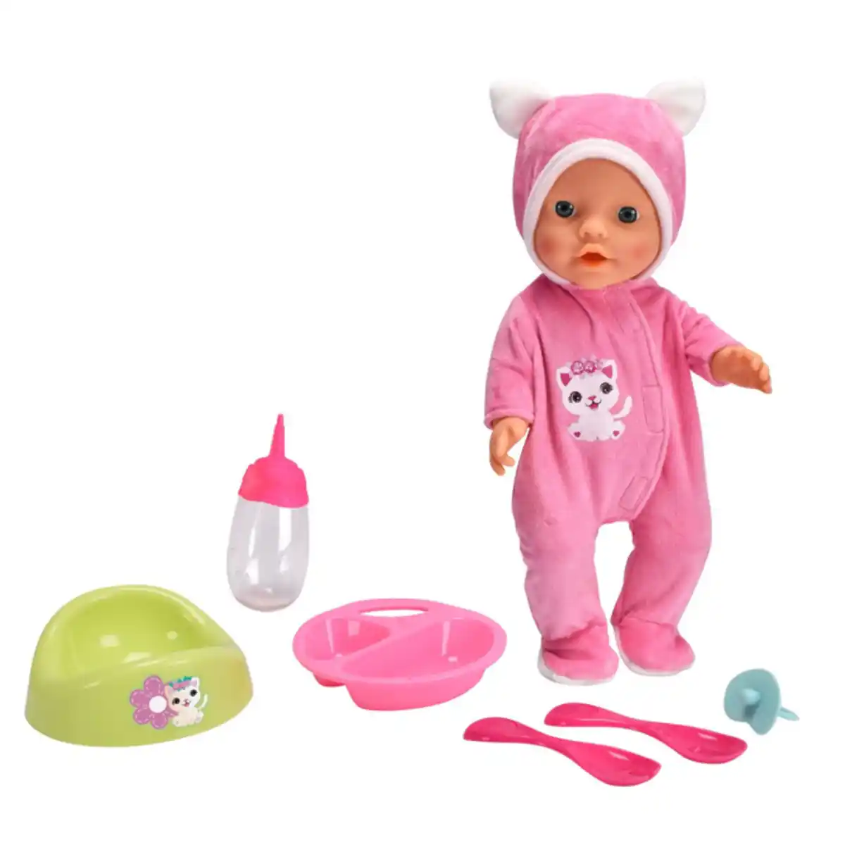 Bild 1 von New Born Baby - Kitty Onesie - Babypuppe - ca. 30 cm