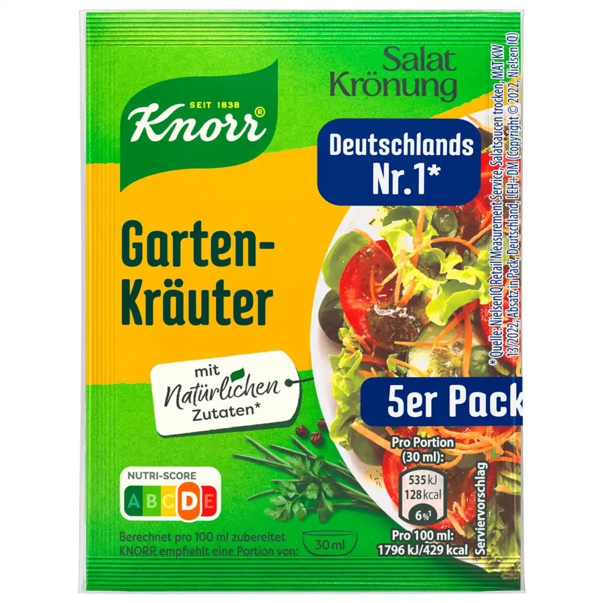 Bild 1 von Knorr Salatkrönung Gartenkräuter Dressing 5er-Pack 40g