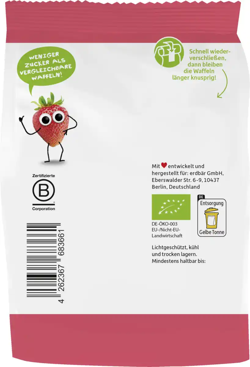 Bild 4 von Freche Freunde Bio Waffel-Herzchen Apfel-Erdbeere, 25 g