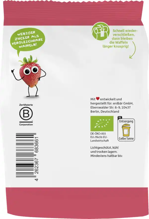 Bild 4 von Freche Freunde Bio Waffel-Herzchen Apfel-Erdbeere, 25 g