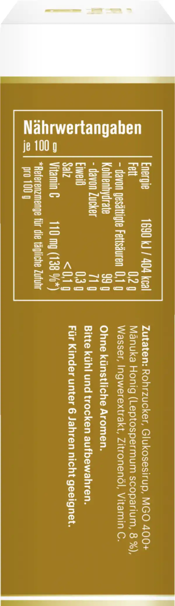 Bild 3 von manuka health Manuka Honig Hustenbonbons MGO 400 Ingwer & Zitronen-Geschmack, 100 g