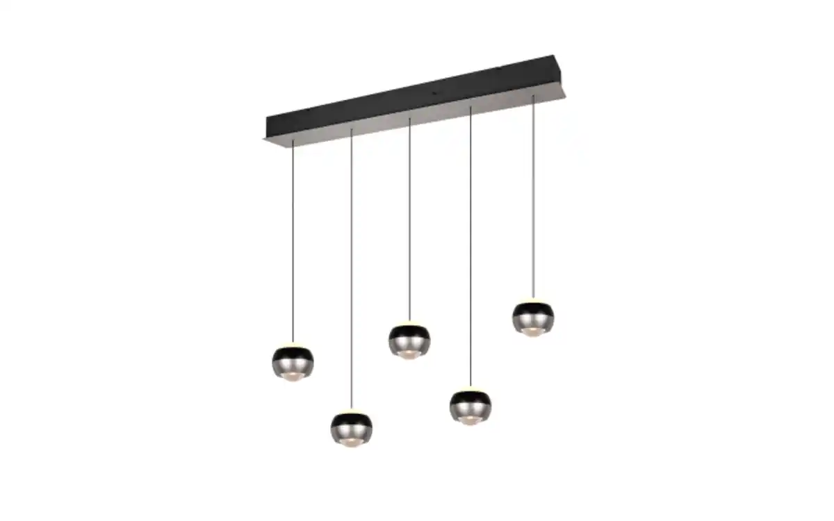 Bild 1 von LED-Pendelleuchte Orbit, schwarz/nickel, 5-flammig, 100 cm, inkl. Dimmfunktion