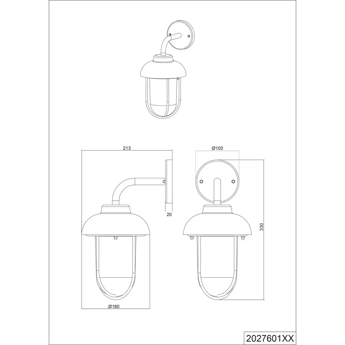 Bild 2 von Trio Außenwandleuchte Duero rostfarbig