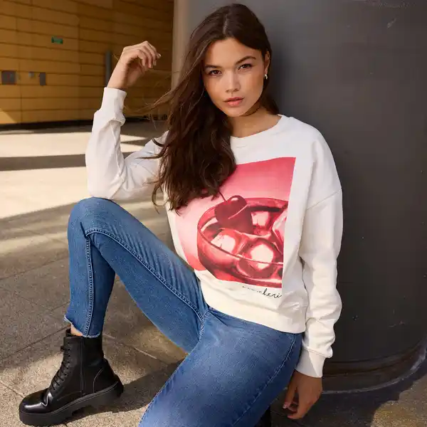 Bild 1 von Damen-Sweatshirt mit Frontaufdruck