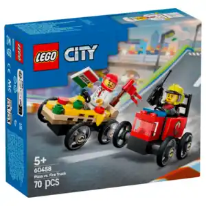 Lego City 70 Teile Pizzalieferwagen vs. Löschauto ab 5 Jahre