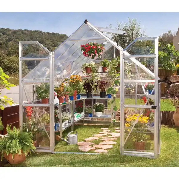 Bild 4 von Palram - Canopia Balance 3.7 x 2.4 Gewächshaus Silber klare Seitenwände