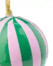 Bild 2 von Christbaumkugel 6 cm Papier, breite Streifen in Lila-Grün