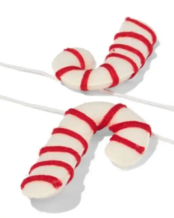 Bild 2 von Girlande, 1,8 cm, Filz, Zuckerstangen