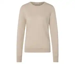 Merino-Feinstrickpullover, creme