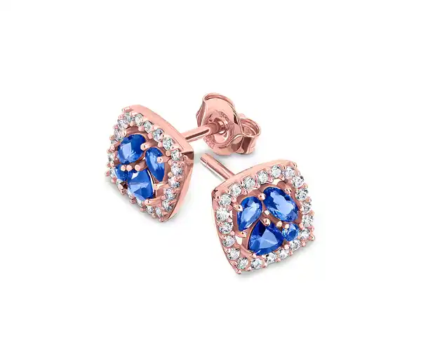 Bild 1 von 925 Silber Ohrstecker »Blau Cluster«