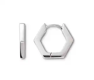 925 Silber Creolen »Hexagon«