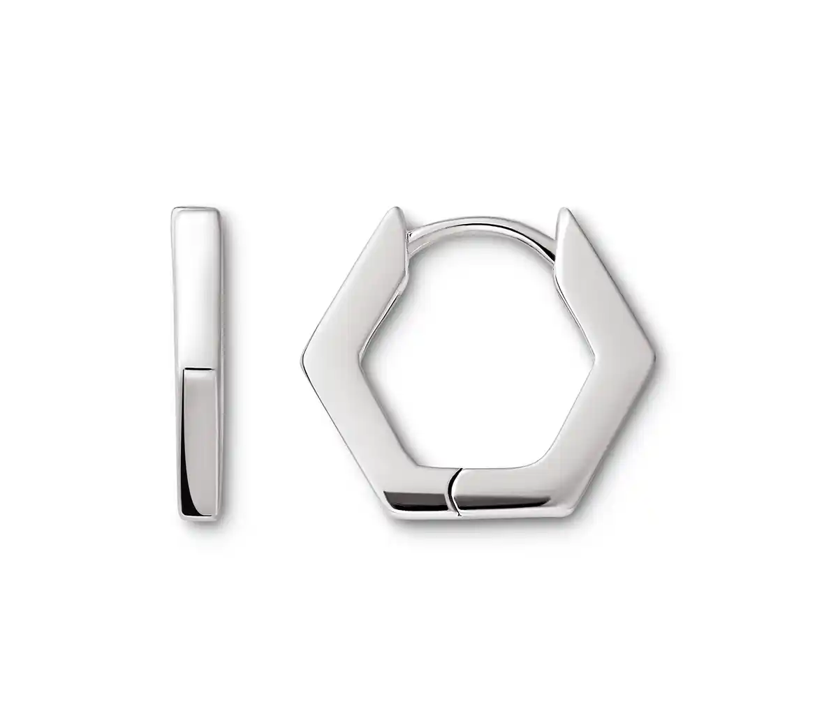 Bild 1 von 925 Silber Creolen »Hexagon«