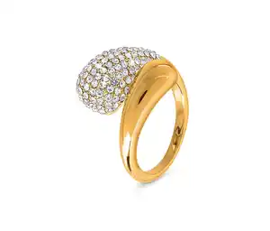 Ring »Tropfen« mit Kristallen