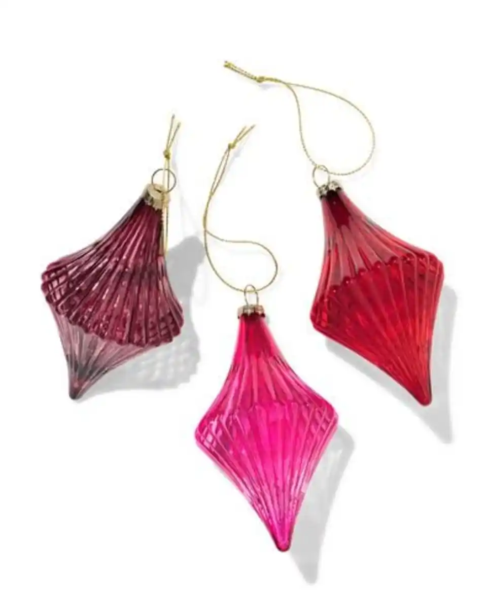 Bild 1 von Christbaumkugeln, Set, 10 cm, Glas, Diamant – 3 Stück